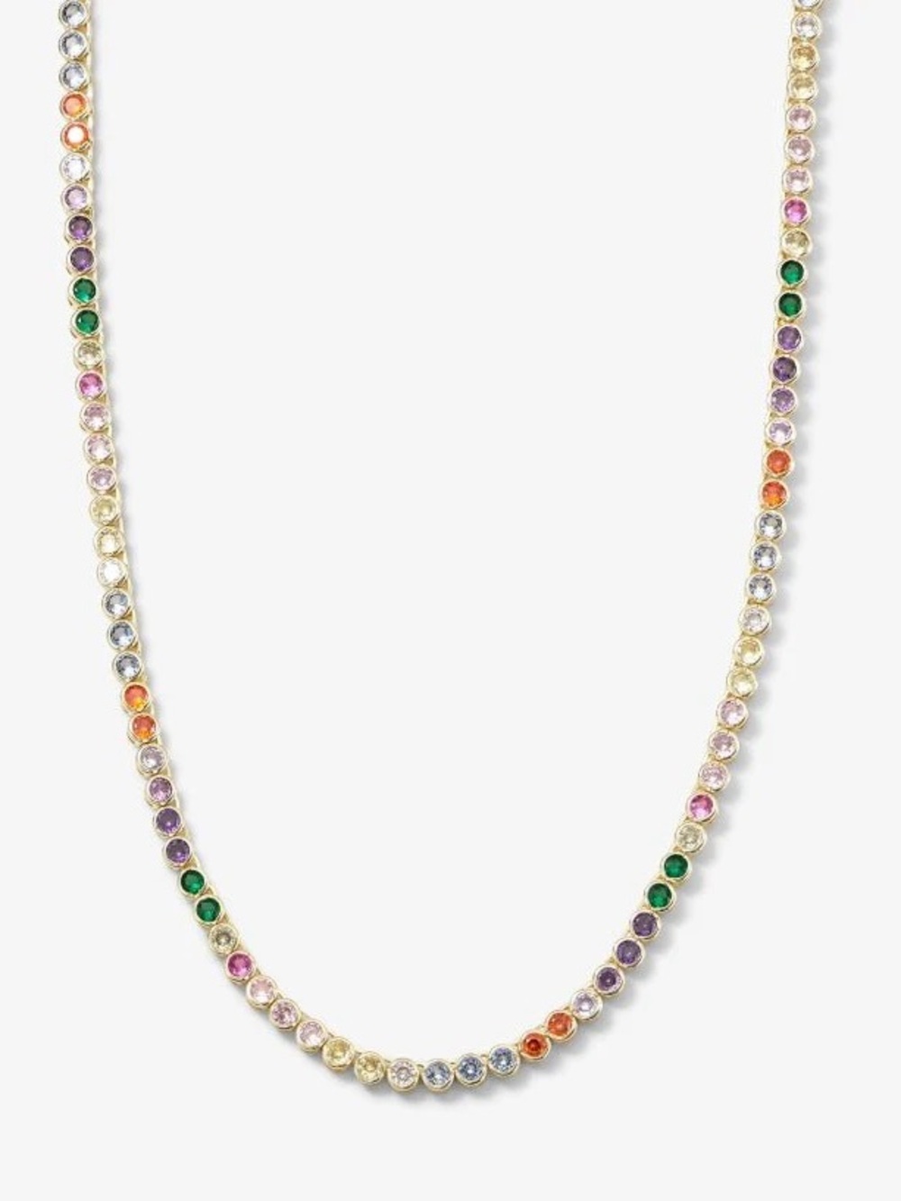 Melinda Maria Rainbow Baroness Tennis Necklace
